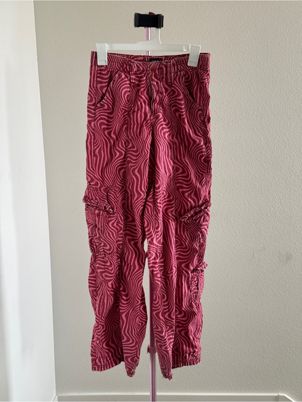 Women’s Y2K BDG Pink Swirl Pattern Cargo Pants